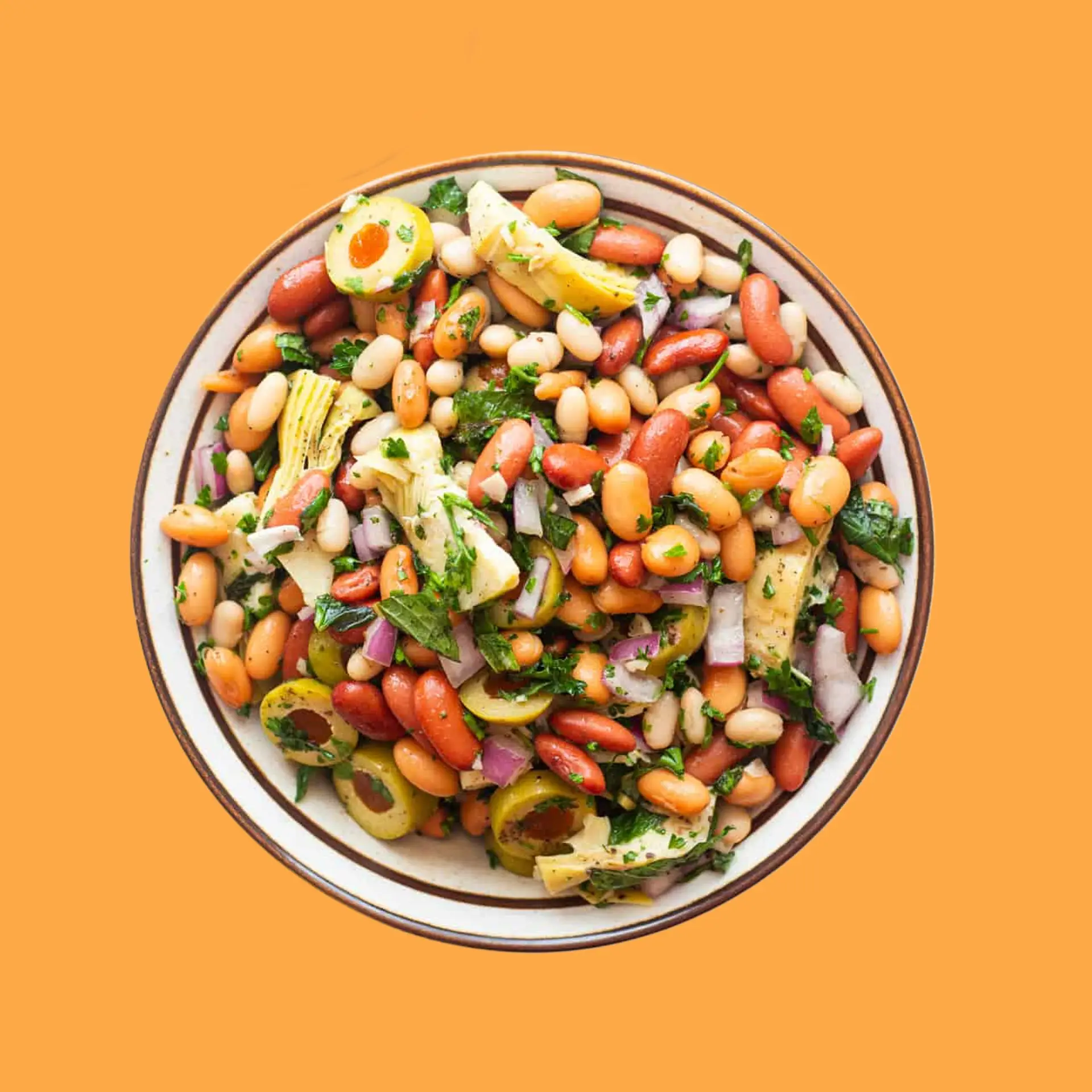 Mediterranean Mixed Beans Salad